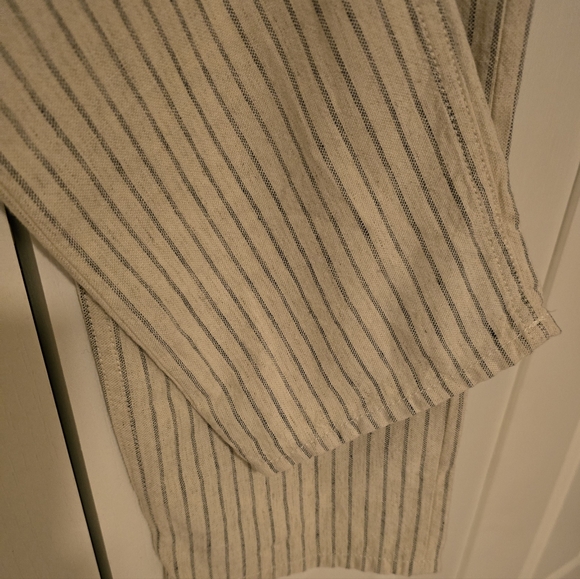 rag & bone Natural Stripe Tie Straight Pant Linen Blend 29 - Picture 8 of 14